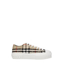 Burberry Women's Sneakers Fabric Beige/Multicolor