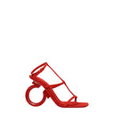 Salvatore Ferragamo Elina Women's Sandals Red Suede/Flame