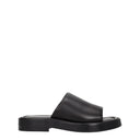 Salvatore Ferragamo Hombres Chanclas y zuecos de cuero negro