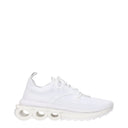 Salvatore Ferragamo Men's White Fabric Sneakers