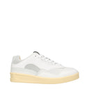 Jil Sander Herens Sneakers Wit/Lichtgrijs Leer