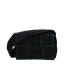 Bottega Veneta Men's Cassette Crossbody Bag Black Fabric/Parrot