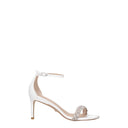 Stuart Weitzman Nudist Sandals Women's White Patent Leather