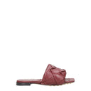 Bottega Veneta Damess Rood/kersenleren pantoffels en klompen