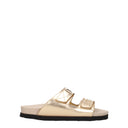 Palm Angels Slippers And Clogs For Women Gold Leather