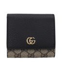 Gucci Femme's Portefeuille Tissu Beige/Noir