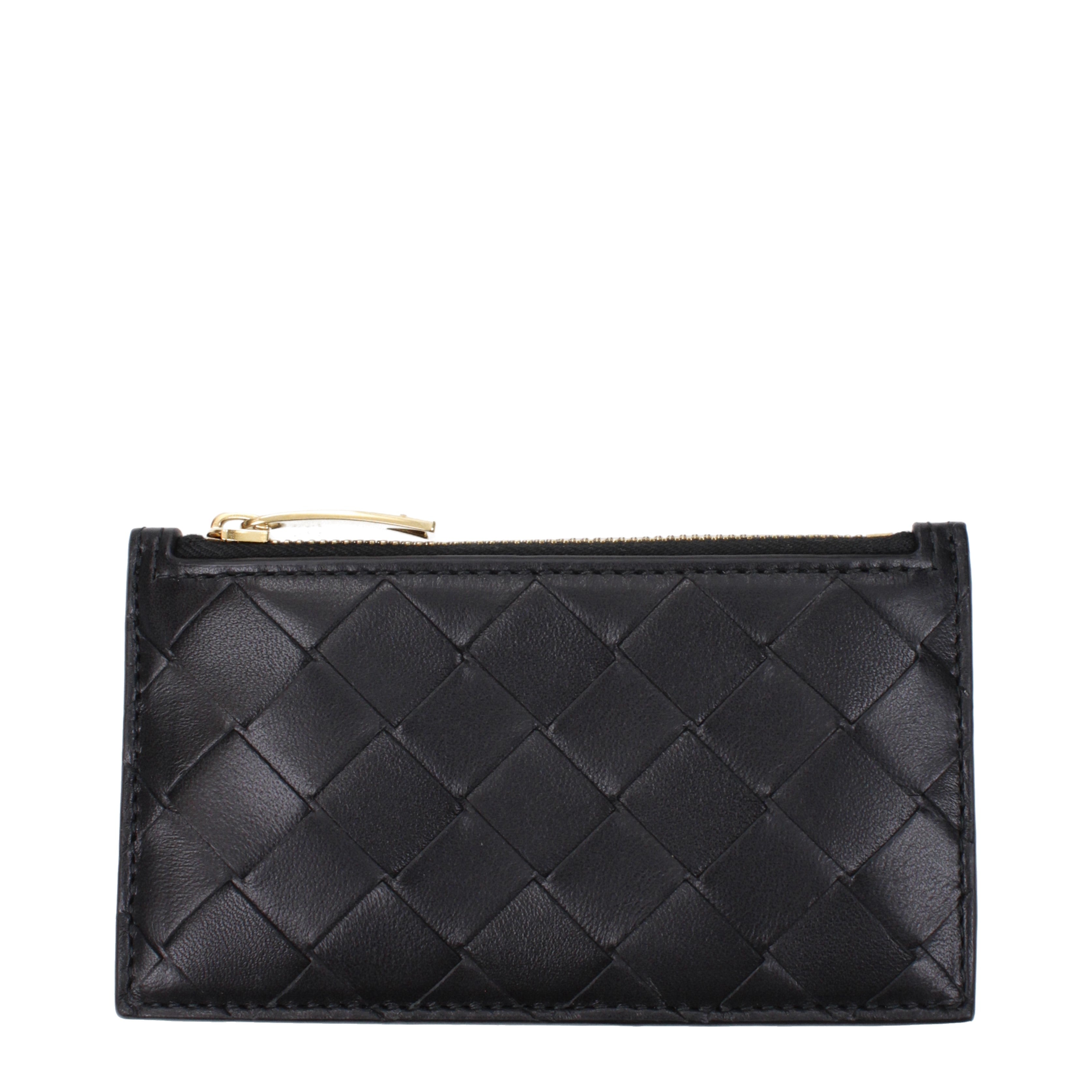 Bottega Veneta Herrens Dokumentenhalter aus Leder, Schwarz