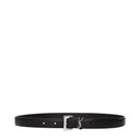 Saint Laurent Hombres Cinturón Piel Negro