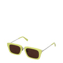 Damskie okulary przeciwsłoneczne Jacquemus Acetat żółty/srebrny