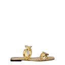 Valentino Garavani Slides And Clogs Women Leather Gold