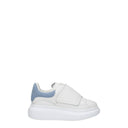 Alexander Mc Queen Gift Idea Sneakers Kids Men Leather White/Light Blue