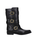 Celine Lyra Mujers Botas de Cuero Negras