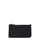 Saint Laurent Hombres Cartera de piel de cocodrilo negra