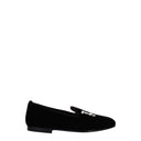 Palm Angels Women's Velvet Black Loafers