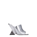 The Attico Cheope Sandales Femme Cuir Argent