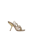 Salvatore Ferragamo Women's Satin Gold Sandals