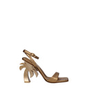Palm Angels Women's Sandals Leather Gold/Dark Gold