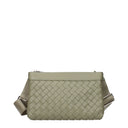 Bottega Veneta Men's Crossbody Bags Green/Travertine Leather