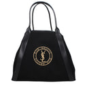 Saint Laurent Rive Gauche Women's Shoulder Bag Black/Gold Fabric