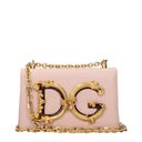 Dolce&Gabbana Women's Shoulder Bags Pink/Powder Pink Leather