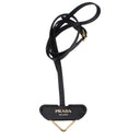 Prada Men's Leather Keychain Black