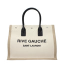 Saint Laurent Handbag Rive Gauche Women Fabric Beige/Black