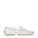 Tod's Women's White Leather Moccasins