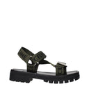 Celine Men's Sandals Green/Black Fabric