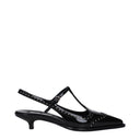 Miu Miu Women's Sandals Leather Black/Ivory