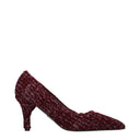 Prada Damens Pump rot/lila Stoff