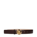 Versace Women's Brown/Gold Leather Belt