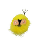 Fendi Women's Yellow Fur Keychain