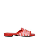 Jimmy Choo Slippers En Klompen Nako Damess Stof Oranje/Paprika