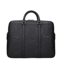 Gucci Men's Jumbo Work Bag Black Leather