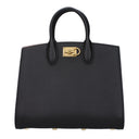 Salvatore Ferragamo Women's Studio Box Leather Handbags Black