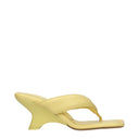 Gia Borghini Damens Gelbe Ledersandalen