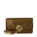 Roberto Cavalli Women's Gold Leather Clutch