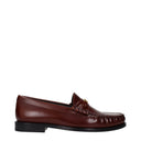 Céline Triomphe Hommes Mocassins Cuir Rouge/Bourgogne