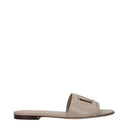 Dolce&Gabbana Slippers And Clogs Women Leather Gray/Mole