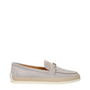 Tod's Women's Suede Gray Loafers