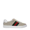 Gucci Ace Men's Sneakers Beige Suede