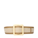 Max Mara Weekend Belt Damens Raffiabeige/Elfenbein