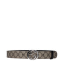 Gucci Herens Riem Stof Beige/Zwart