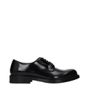 Prada Herrens Derby aus schwarzem Leder