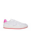 Philippe Model Sneakers Nice Damess Wit/roze neonleer