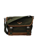 Prada Men's Crossbody Bag Green/Cocoa Fabric