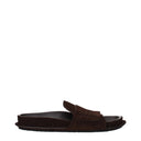 Jacquemus Damens Clogs und Pantoletten Wildleder Braun/Dunkelbraun
