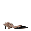Valentino Garavani Women's Sandals Patent Leather Black/Flesh Pink