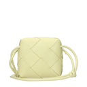 Bottega Veneta Cassette Crossbody Bags For Women Yellow/Ice Cream Leather