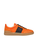 Valentino Garavani Men's Orange Fabric Sneakers